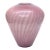 Oversized Striped Swirl Mauve-on-Mauve Glass Vase For Sale