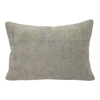 Worn Blue & Ivory Pillow Cover For Sale
