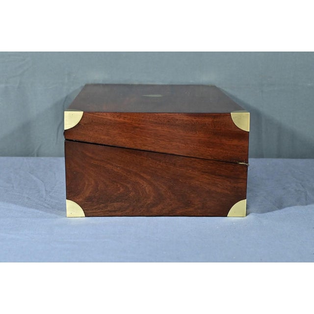Mahogany Travel Writing Case, 19th Century For Sale - Image 11 of 13