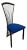 Dining Chair Highback Italian Style in Blue For Sale