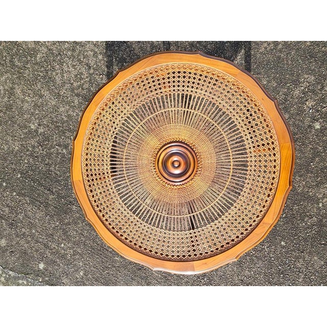 Vintage Glass and Rattan Coffee Table For Sale - Image 5 of 18