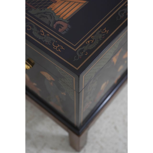 Drexel Chinoiserie Decorated Lift Top Box Stand For Sale In Philadelphia - Image 6 of 17