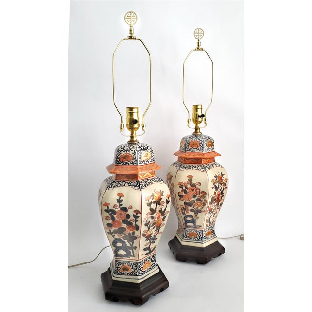 Imari Ginger Jar Table Lamps Restored For Sale - Image 12 of 12