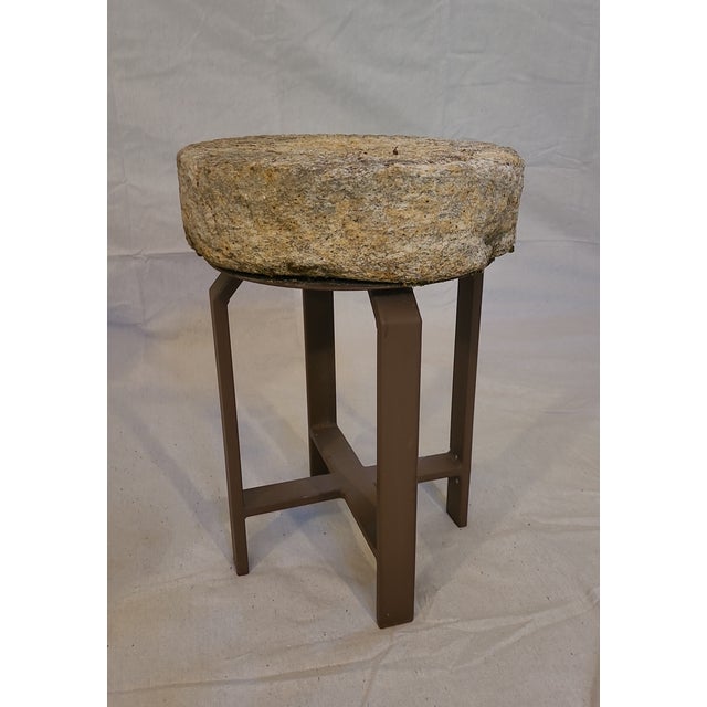 Stone Millstone Side Table For Sale In Seattle - Image 6 of 7