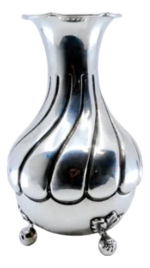Small Spiral Silver Jug with Three Feet