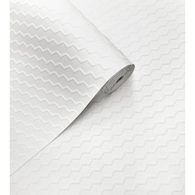 Buzz Flock Wallpaper in White Price Per 11 Yard Roll Chairish