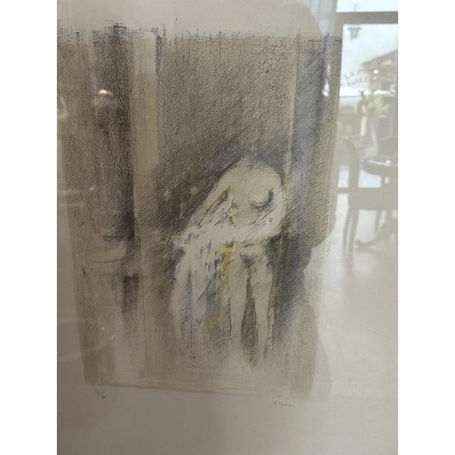 Giuseppe Ajmone, Figure, 1970s, Color Lithograph, Framed For Sale - Image 6 of 10