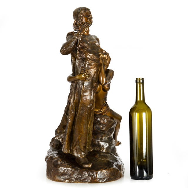 Early 20th Century French Art Nouveau Bronze Sculpture Wagner’s “Tannhauser” After Louis Chalon For Sale - Image 5 of 18