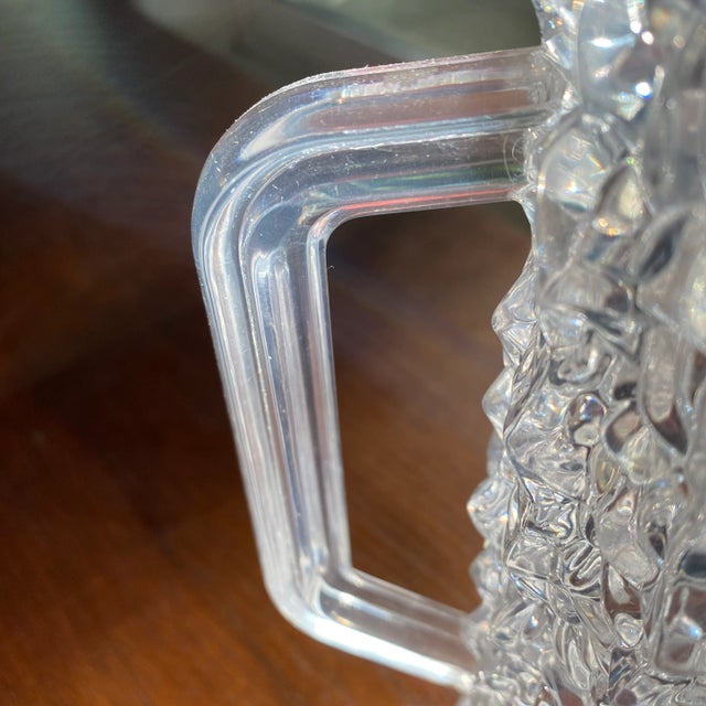 Transparent Mid Century Libbey Style Plastic Pitcher For Sale - Image 8 of 12