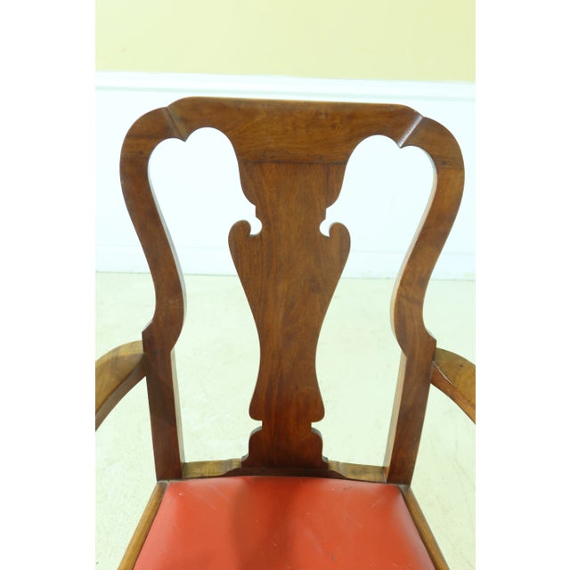 Set of 8 Solid Walnut Bench Made English Style Dining Chairs For Sale - Image 4 of 13