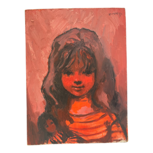 “Girl in Red” Signed Burnett