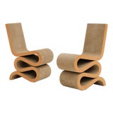 Vintage Edges Wiggle Lounge Chairs by Frank Gehry for Vitra, 1990s, Set of 3 For Sale