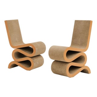 Vintage Edges Wiggle Lounge Chairs by Frank Gehry for Vitra, 1990s, Set of 3 For Sale