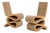 Vintage Edges Wiggle Lounge Chairs by Frank Gehry for Vitra, 1990s, Set of 3 For Sale