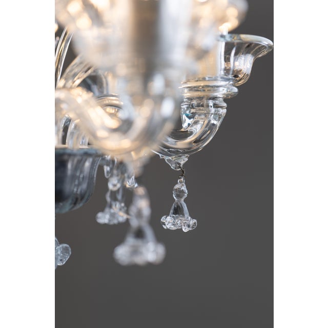 Vintage Art Deco Murano Glass Chandelier by Flavio Poli for Seguso, 1950s For Sale - Image 9 of 13