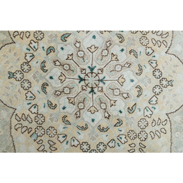 1970s 1970s Vintage Persian Handmade Wool Cotton Beige Area Rug For Sale - Image 5 of 11