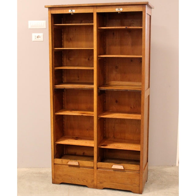 Vintage Filing Cabinet in Oak, 1930s For Sale - Image 6 of 13