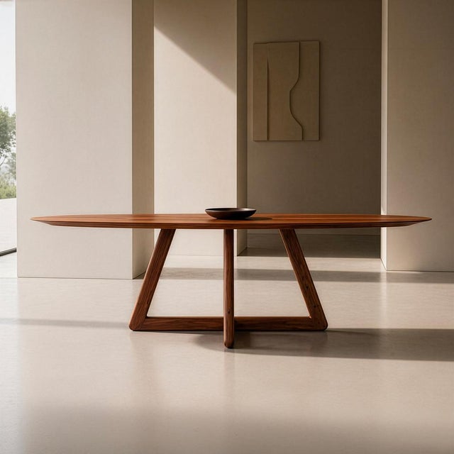 Axis Wood Dining Table by Greyge For Sale - Image 9 of 11