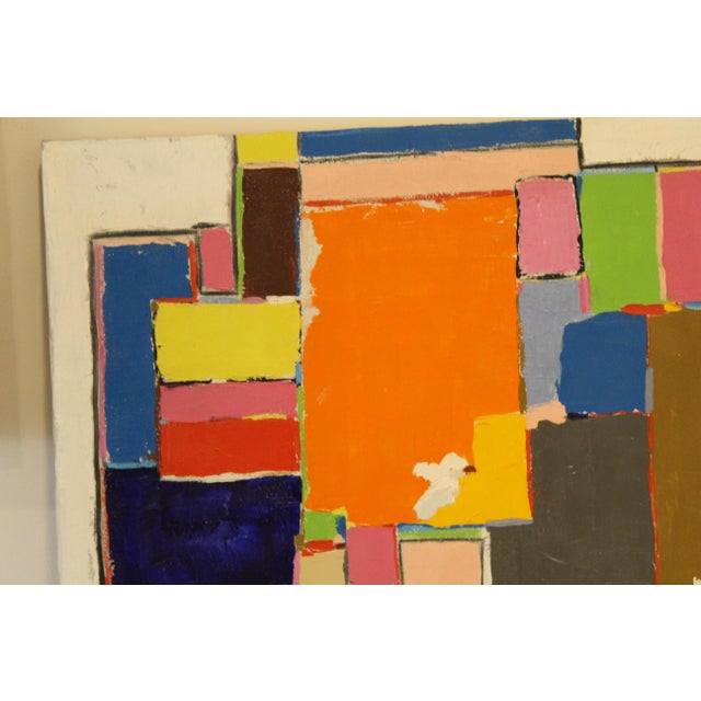 Abstract Oil on Canvas Painting by Frederick Faviano 1977 For Sale - Image 4 of 15