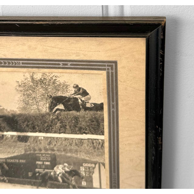 Vintage Equestrian 1949 Horse Racing "Band Leader" Framed Photograph - 12x14 For Sale - Image 10 of 11