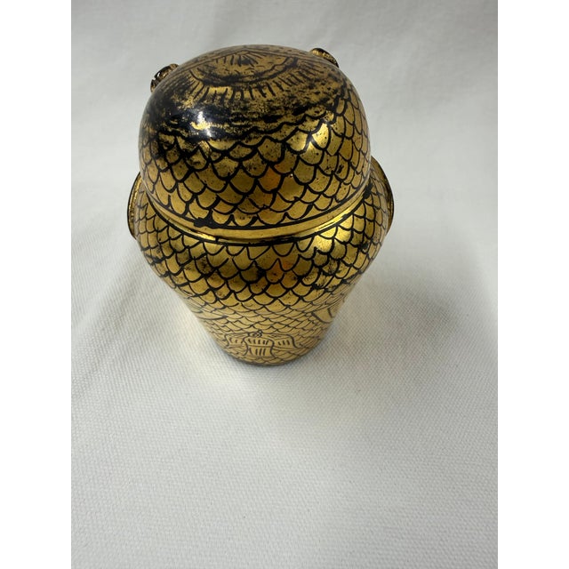 Mid 20th Century Mid 20th Century Burmese Lacquerware Owl Trinket Box. For Sale - Image 5 of 7