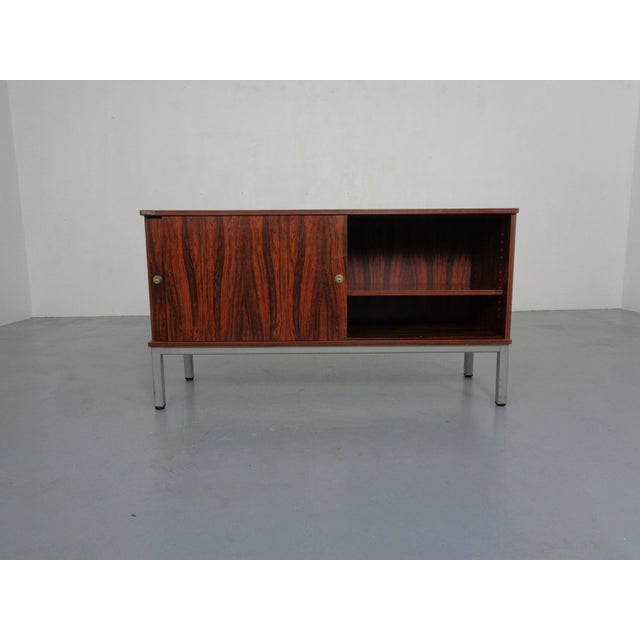 Contemporary Small Laminated Sideboard in Rosewood Finish from Waiko, Germany, 1970s For Sale - Image 3 of 17