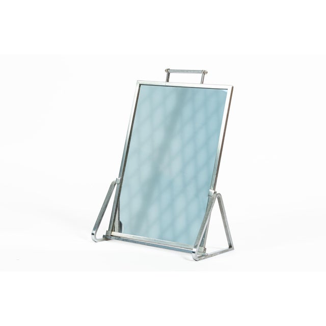 Art Deco Modernist Metal Tabletop Vanity Mirror, 1930s For Sale - Image 12 of 12
