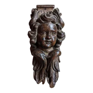 Winged Cherub Carving, Skillfully Modeled, Possibly French 17th Century