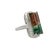 Platinum 13.48 Carat Watermelon Tourmaline Diamond Platinum, Size 6.75 For Sale - Image 8 of 9