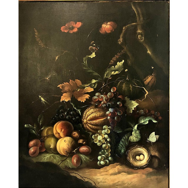 This is an exceptionally striking, late 19th-century American still life oil painting—one that would make a gorgeous...