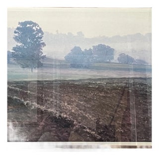 Large Signed Kent Lovelace "Winter Hillside" Lithograph Designer Frame 36x34 For Sale