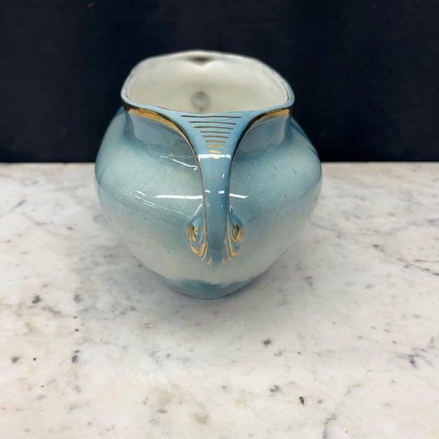 19th Century French Faience Three-Piece Vase and Jardinière Set With Swallows by Keller and Guerin For Sale - Image 10 of 16