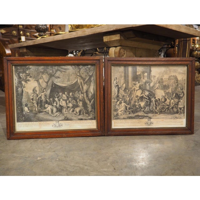 Pair of Framed 18th Century Alexander the Great Lithographs From France For Sale - Image 14 of 18