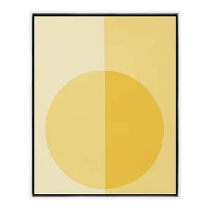 Modern Yellow Forever by Stephanie Henderson in White Frame, Small Art Print on Canvas