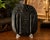 Authentic Egyptian hand-carved black serpentine stone scarab plaque acquired in Egypt, featuring a sculpted scarab beetle...