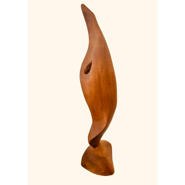 Mid-Century Modern 1960s Signed Emil Milan Wood Sculpture For Sale - Image 3 of 8