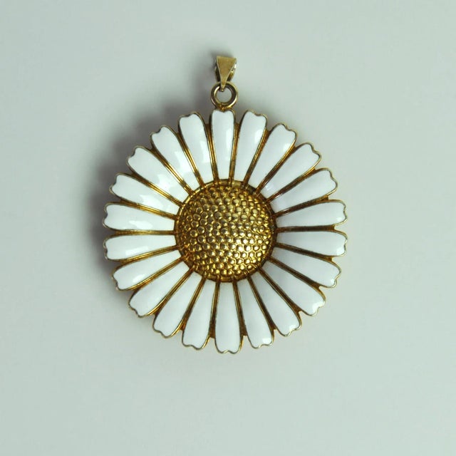 Vintage Danish Pendant in Gilded Sterling Silver by Bernhard Hertz, 1940s For Sale - Image 11 of 11