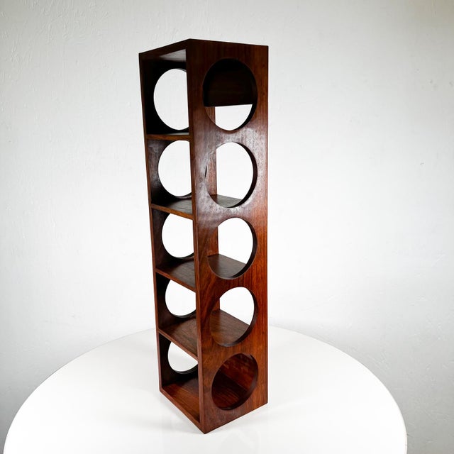 2000 - 2009 Modern Rosewood 5 Bottle Wine Holder Stand in Exotic Wood For Sale - Image 5 of 11