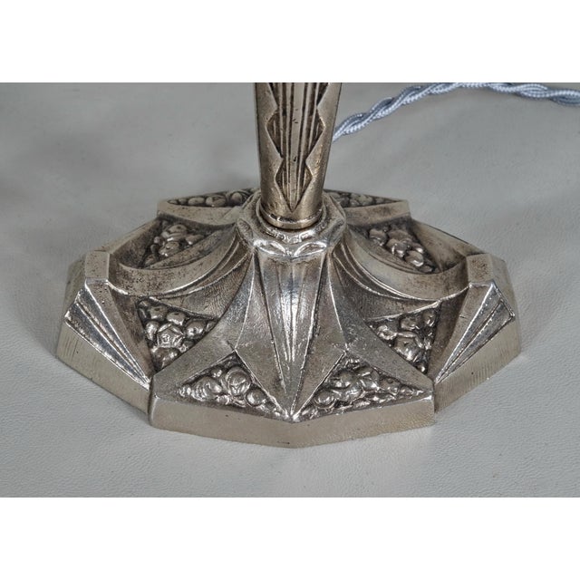 1920s French Art Deco Table Lamp by Ejg Jean Gauthier - A Pair For Sale - Image 5 of 11