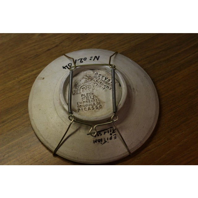 Set of 4 Stamped Madoura Ceramic Plates Edition Picasso For Sale - Image 12 of 12