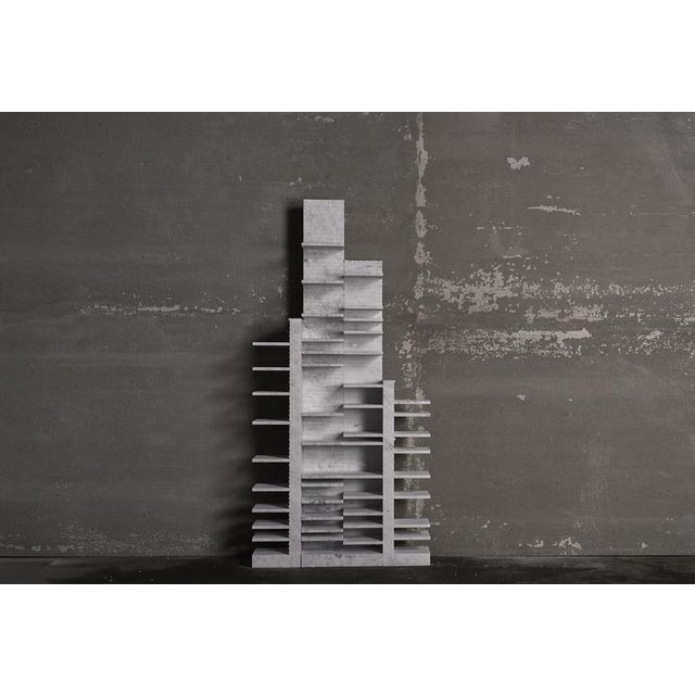 Stone Spacco 60 Vertical Bookcase in Bianco Carrara Marble by Bufalini Marmi For Sale - Image 7 of 13