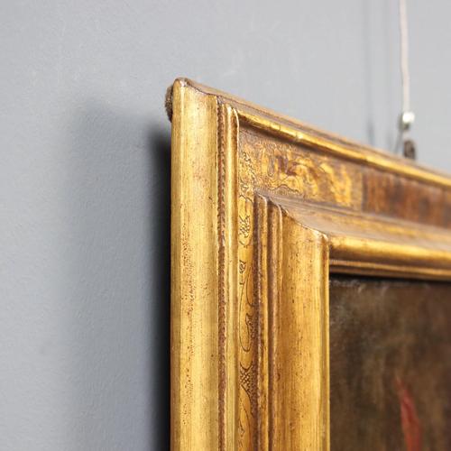 Green Still Life with Flowers and Fruit, 1700s, Oil on Canvas, Framed For Sale - Image 8 of 9