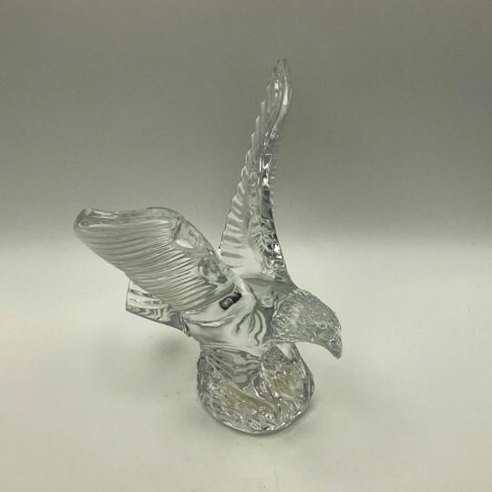 Glass Waterford Crystal Fred Curtis Sculpture/Figurine - Eagle With Outstretched Wings (Vintage, Model #105153) For Sale - Image 7 of 18