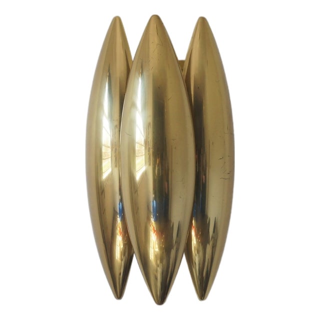 Brass Kastor Wall Lamp by Jo Hammerborg for Fog & Mørup, 1970s For Sale