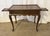 Queen Anne 1981 Ethan Allen Georgian Court Queen Anne Cherry Tea Table With Pull Out Trays For Sale - Image 3 of 7