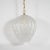 Fluted and frosted Murano glass bulb form pendant ceiling fixture. Measured without chain.