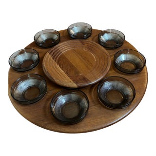 1960s Digsmed Danish Teak Revolving Lazy Susan For Sale