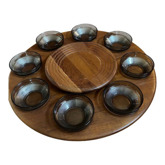 1960s Digsmed Danish Teak Revolving Lazy Susan For Sale