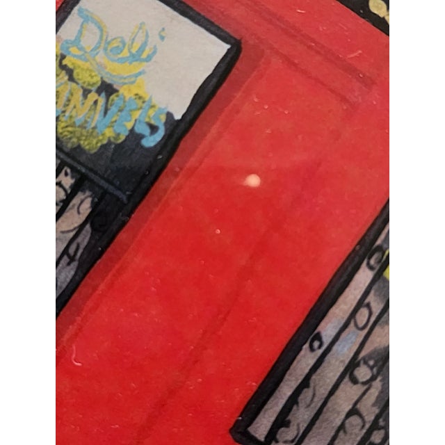 Victoria Street Framed Gouache Giclee Print Painting Signed by Artist Lynn Hanley Wall Art For Sale - Image 12 of 17