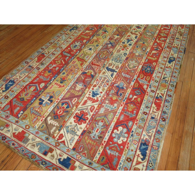 Textile Zabihi Collection Karabagh Caucasian Rug For Sale - Image 7 of 11